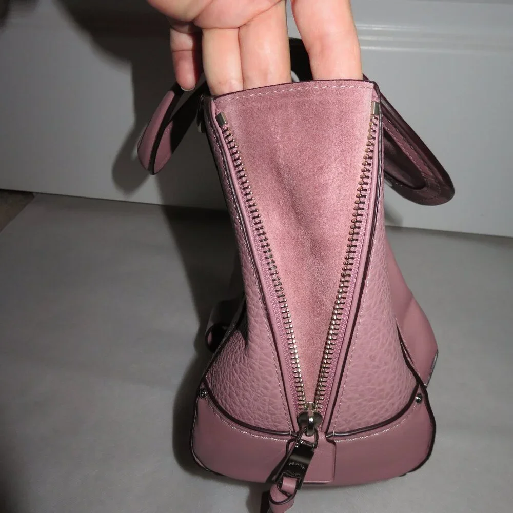 Coach Faye Leather Small Backpack Dusty Rose Leather
